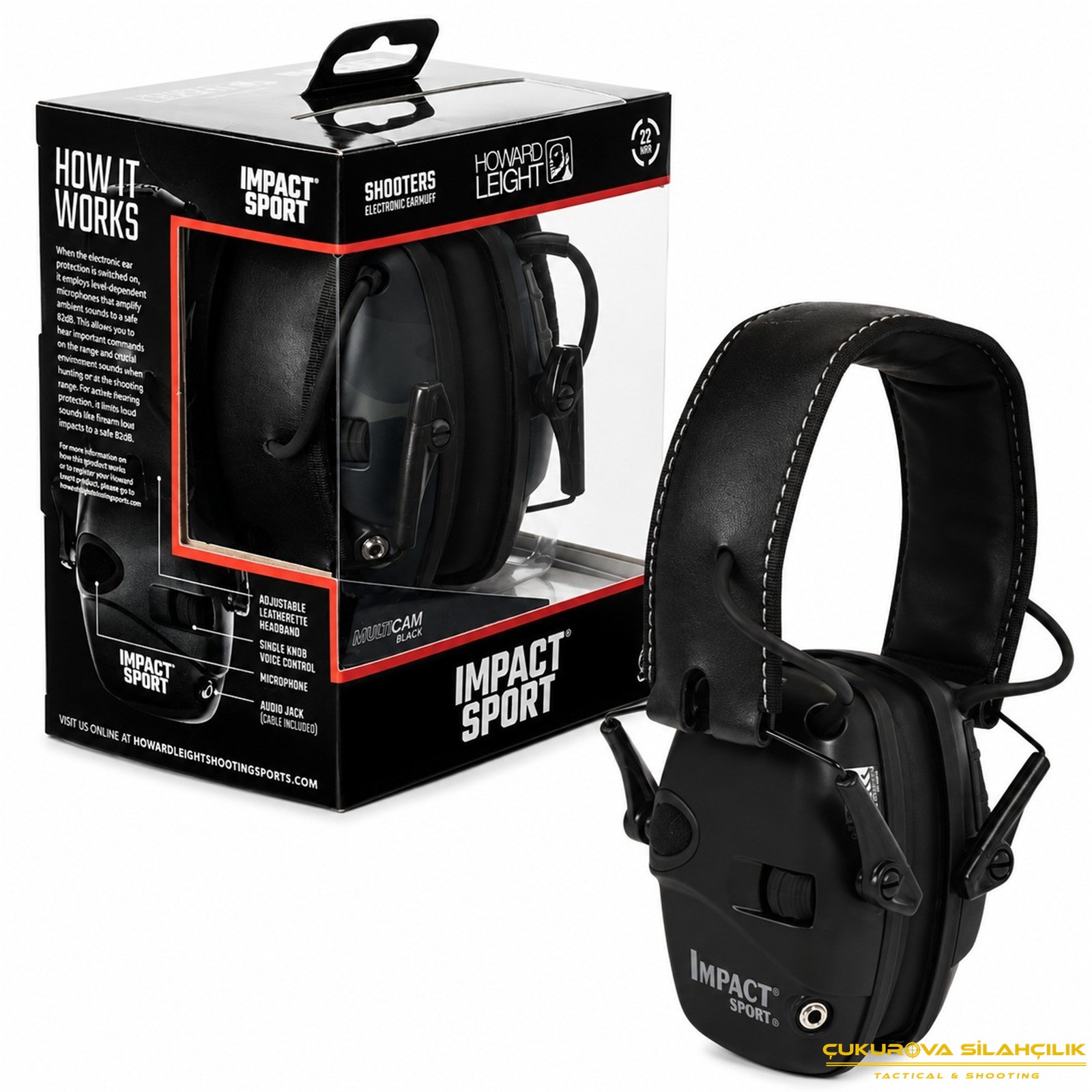 Howard Leight Impact Sport Sound Elektronik Atış Kulaklığı Siyah
