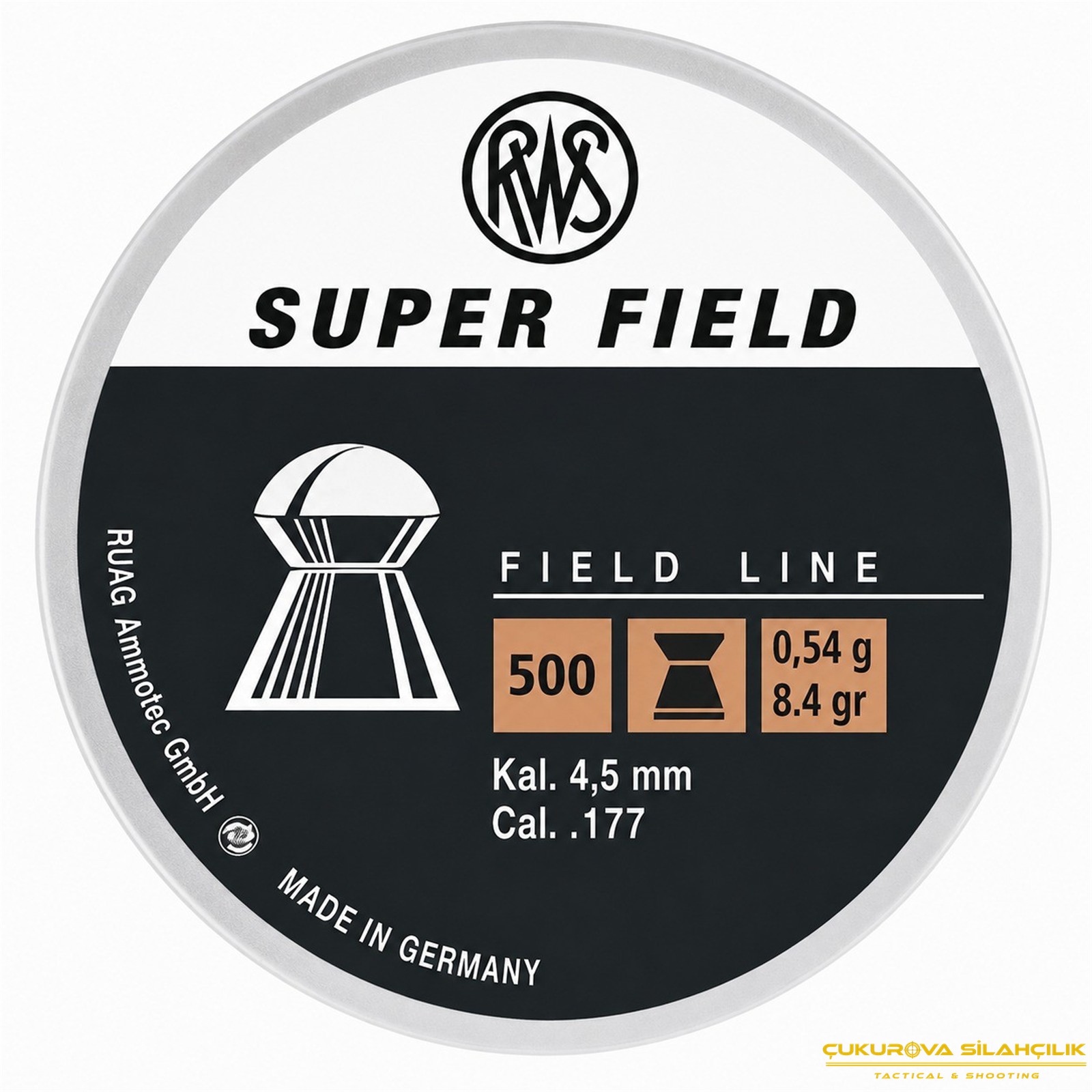 RWS Super Field Havalı Saçma 4.51 Mm. 500 Adet