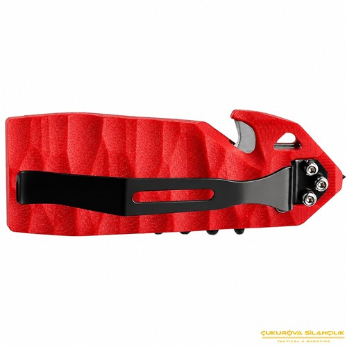 TB Outdoor CAC G10 Saplı Tirbüşonlu Serrated Çakı Kırmızı